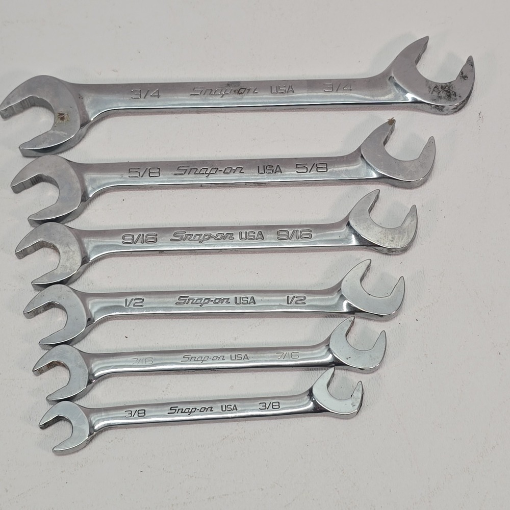 Snap-On Tools USA 6pc SAE Flank Drive Plus 4 Way Angle Wrench Set SVS
